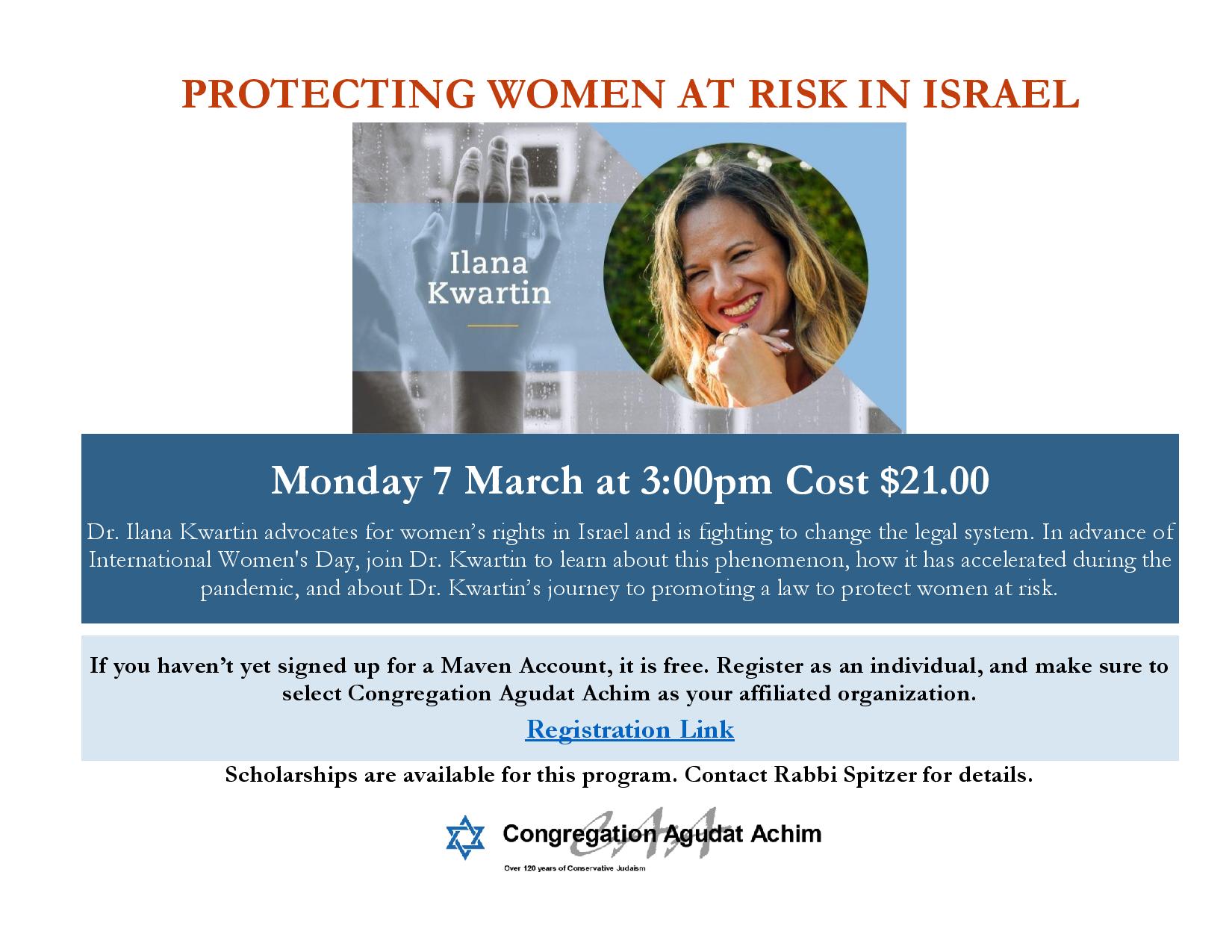 PROTECTING WOMEN AT RISK IN ISRAEL