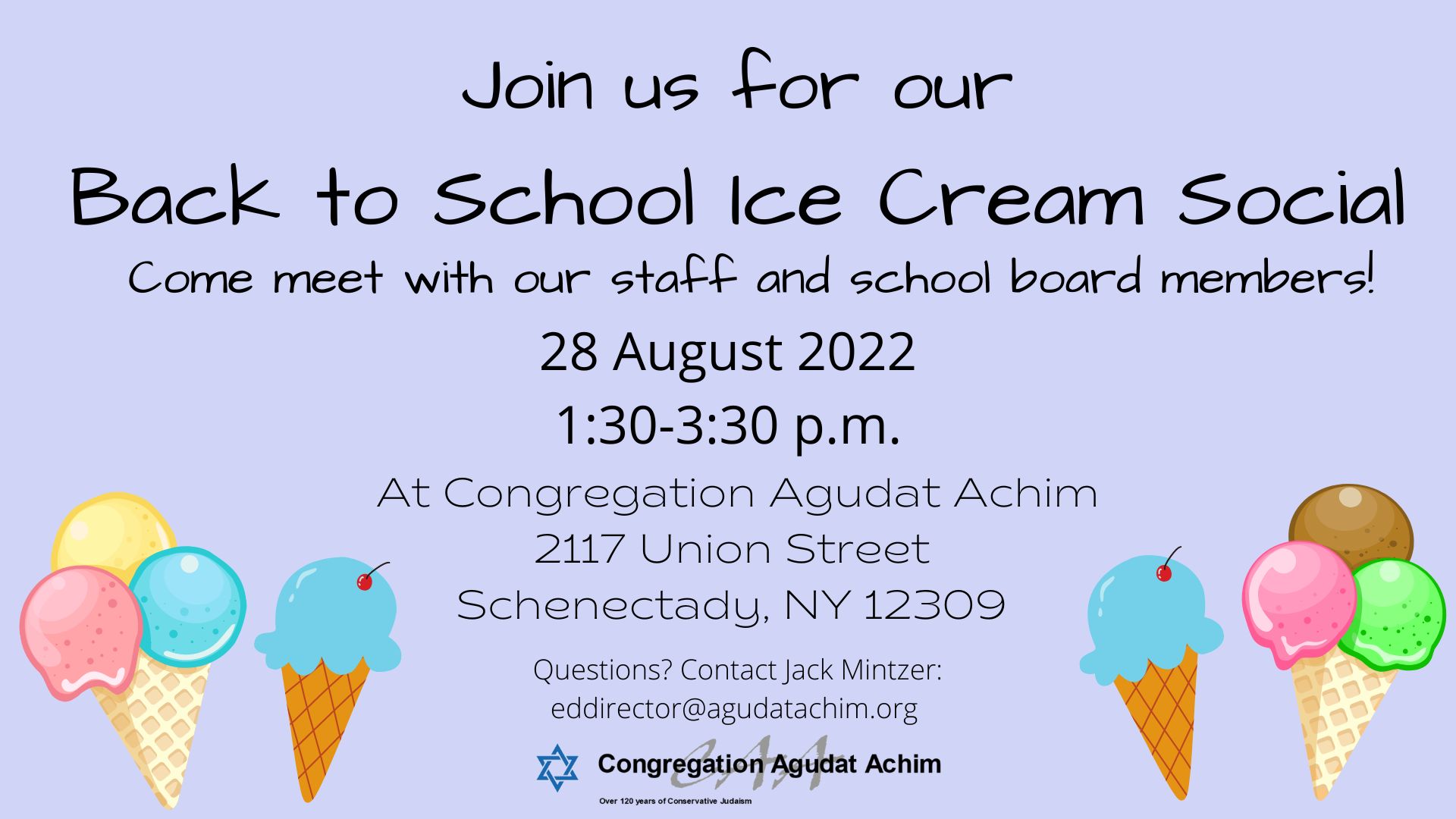 Welcome Back to School Ice Cream Social