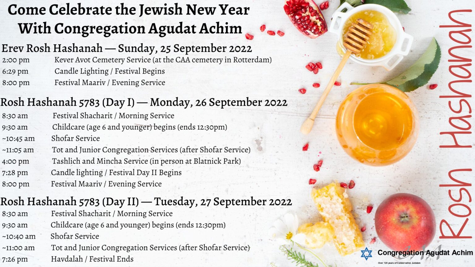Rosh Hashanah | Congregation Agudat Achim - Conservative Egalitarian
