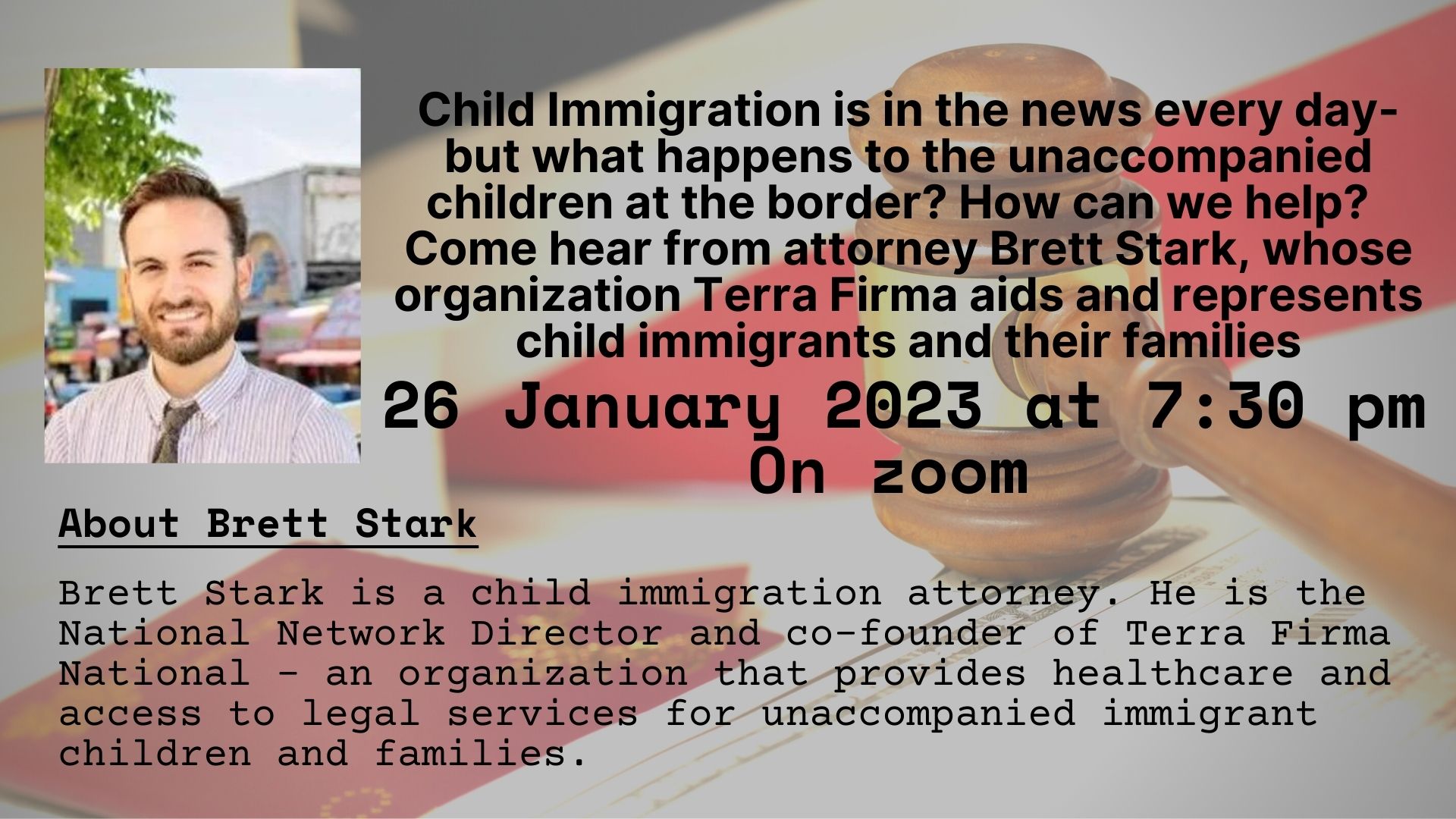 Child Immigration Program 26 January with Brett Stark