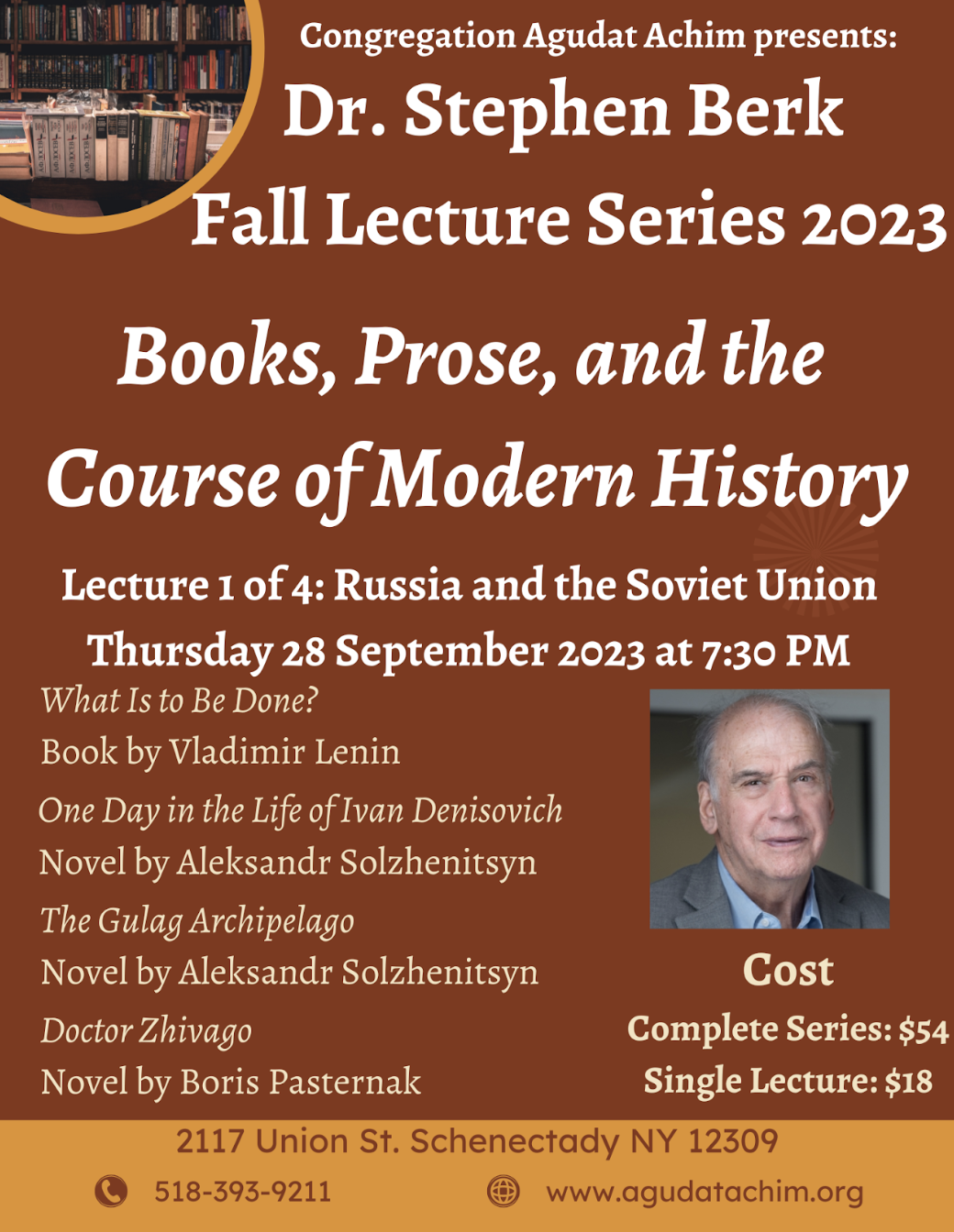 Dr. Berk Fall Lecture Series 2023 - Books, Prose, and the Course of Modern History
